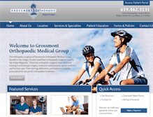 Tablet Screenshot of grossmontortho.com
